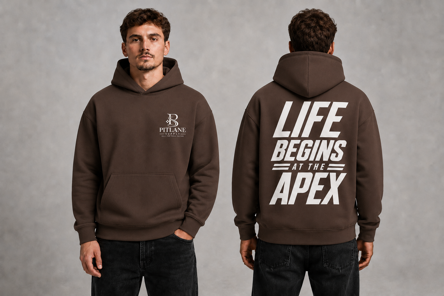 Life begins at the apex Signature Hoodie | Espresso
